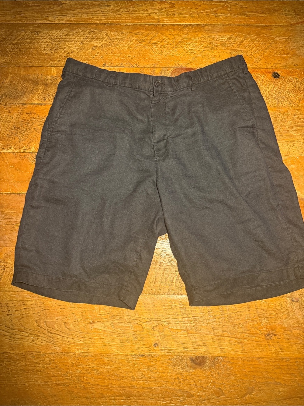 Muji Black Flat-Front Men's Shorts